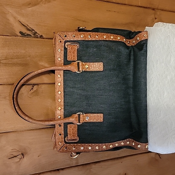 Michael Kors Hamilton Pick Stich Demin Tote with Dust Cover - Picture 2 of 7